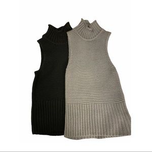 Set 2 Piece GAP KNIT SLEEVELESS TURTLENECK SWEATER
